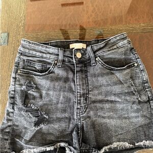 Black/grey denim H&M shorts